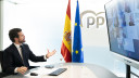 Videoconferencia de Pablo Casado con líderes del P...