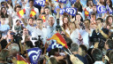 Feijóo en un mitin del PP en Zaragoza.