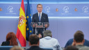 Alberto Núñez Feijóo durante la rueda de prensa of...