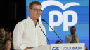 Alberto Núñez Feijóo en un acto en Santiago