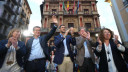 Feijóo en un mitin en Pamplona