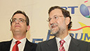 Mariano Rajoy y Antonio Basagoiti en la tribuna de...