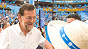 Mariano Rajoy interviene en un mitin en Zaragoza