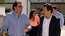 Carlos Floriano con el alcalde de Trujillo, Albert...