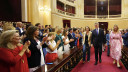 Alberto Núñez Feijóo en la reunión con senadores y...