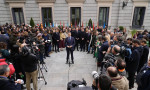 Alberto Núñez Feijóo atiende a los medios de comunicación en el día de la Constitución 