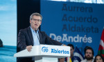 Alberto Núñez Feijoo en el cierre de campaña en Vitoria