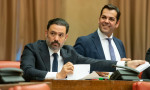 Guillermo Mariscal durante la comparecencia de la ministra Ribera