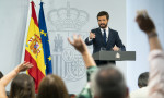 Fotos encuentro entre Pedro Sanchez y Pablo Casado en Moncloa