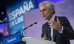 El presidente de la Fundación Concordia y Libertad, Adolfo Suárez, durante su intervención en la Convención Nacional