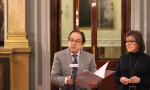 Luis Aznar en rueda de prensa en el Senado
