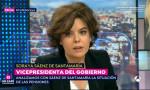 La vicepresidenta del Gobierno de España, Soraya Sáenz de Santamaría, es entrevistada en 