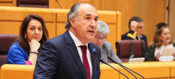 José Ignacio Landaluce durante su intervención en el Senado