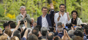 Alberto Núñez Feijóo en la tradicional romería del PP en O Pino 