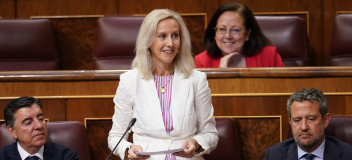 Marta González durante la sesión de control al Gobierno Marta González durante la sesión de control al Gobierno