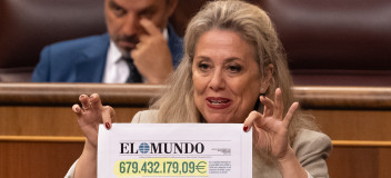 La diputada del GPP, Macarena Montesinos, durante la sesión de control