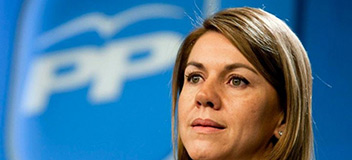 La secretaria general del PP, María Dolores de Cospedal