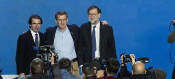 Alberto Núñez Feijóo, José María Aznar y Mariano Rajoy en la 26 Intermunicipal del PP