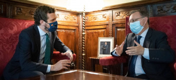 Pablo Casado en su visita a la Ciudad Autónoma de Ceuta