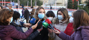 Andrea Levy, presidenta del Comité de Derechos y Garantías, atiende a los medios en Madrid