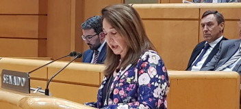 Adela Pedrosa en el Pleno del Senado 