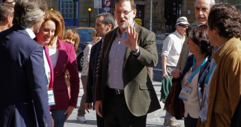 Mariano Rajoy a su llegada al 14 Congreso del PP del País Vasco