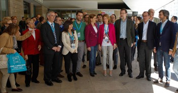 Mariano Rajoy a su llegada al 14 Congreso del PP del País Vasco