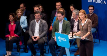 María Dolores de Cospedal durante la presentación de candidatos del PP de Murcia