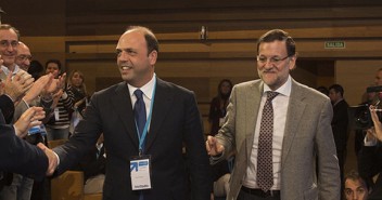 Rajoy con el Vicepresidente de la república de Italia