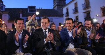 Mariano Rajoy durante el acto de Cabra (Córdoba)