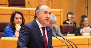 José Ignacio Landaluce durante su intervención en el Senado