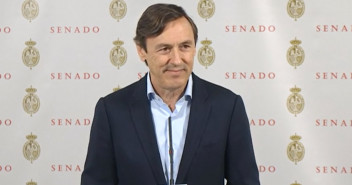 Rafael Hernando, en su comparecencia ante los medios de comunicación.