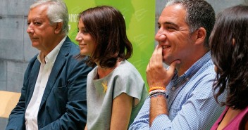 Javier Arenas, Andrea Levy, y Elías Bendodo, en un acto celebrado por el PP de Málaga