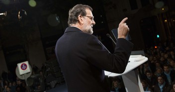 Mariano Rajoy en el acto de inicio de la campaña electoral