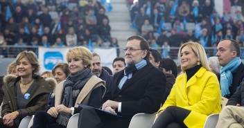 Mariano Rajoy en el acto central de campaña en Madrid