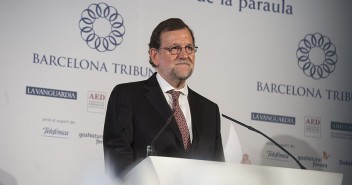 Mariano Rajoy interviene en un acto organizado por Barcelona Tribuna
