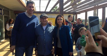 Andrea Levy y Xavier García Albiol visitan Badalona