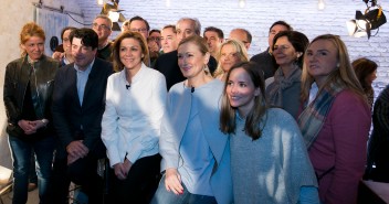 Mª Dolores Cospedal participa en un acto con militantes junto a Cristina Cifuentes y David Pérez