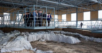 Mariano Rajoy y Mª Cospedal visitan visita el yacimiento romano de Noheda