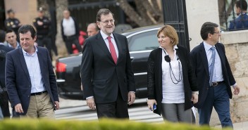 Mariano Rajoy con José Ciscar, Isabel Bonig y Juanjo Matarí en Alicante