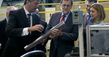 Mariano Rajoy y María Dolores de Cospedal visitan la empresa Witzenmann en Guadalajara