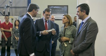 Mariano Rajoy y María Dolores de Cospedal visitan la empresa Witzenmann en Guadalajara