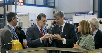 Mariano Rajoy y María Dolores de Cospedal visitan la empresa Witzenmann en Guadalajara