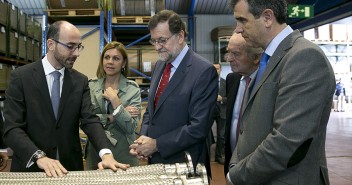 Mariano Rajoy y María Dolores de Cospedal visitan la empresa Witzenmann en Guadalajara