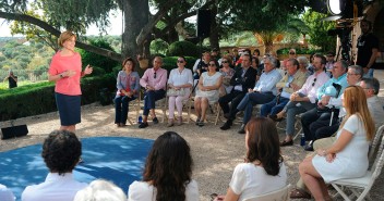 La secretaria general del Partido Popular, María Dolores Cospedal, en Toledo