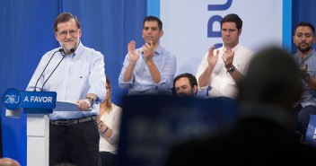 Mariano Rajoy interviene en un acto del PP en Tenerife