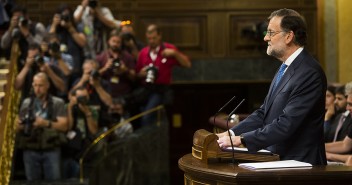 Mariano Rajoy durante la sesión de investidura 