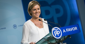 La secretaria general del PP, María Dolores de Cospedal