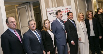 Mariano Rajoy presenta a Juanma Moreno en el desayuno de Europa Press