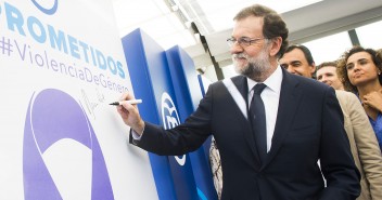 Mariano Rajoy en el acto de apoyo al Pacto de Estado contra la Violencia de Género